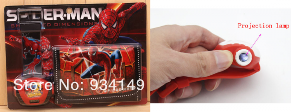 Homem Aranha com projetor + Carteira - Unidade